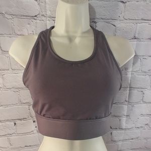 Fabletics Trinity Cell Phone Pocket Grey High Impact Sports Bra M